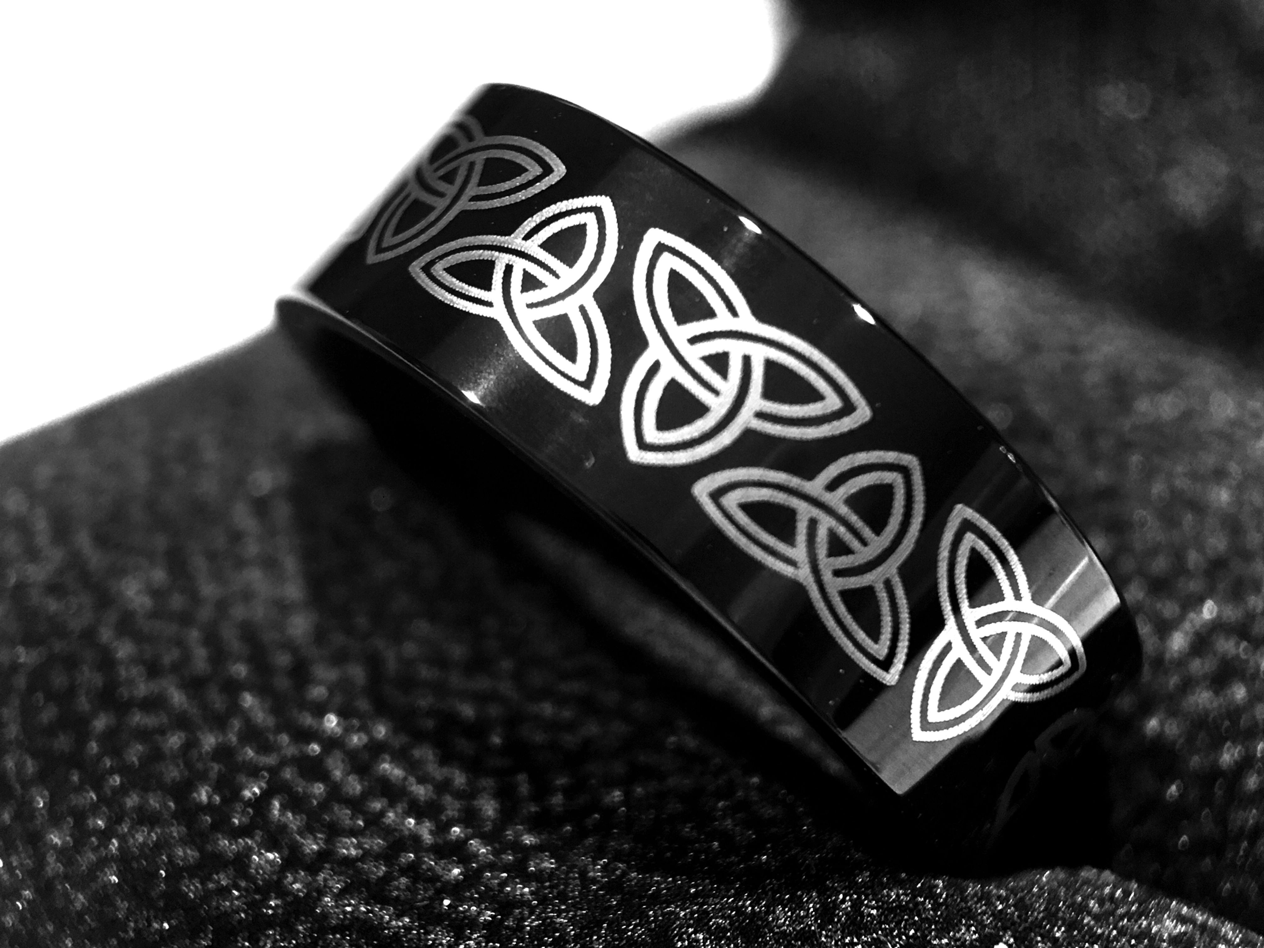 Celtic Ring, Tungsten Wedding Bands, Tungsten Ring, His and Her Promise Ring, Women Wedding Band, Mens Celtic Wedding Bands,