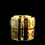 Thumbnail: Yellow Gold Tungsten Carbide Ring with intricate design of 7 Chakra's , yoga, meditation
