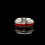 Thumbnail: Rose gold tungsten ring with red agate and meteorite inlay, arrow design, 6mm and 8mm his and hers wedding band