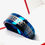 Thumbnail: Wolf Facing Pattern Engraved Celtic Design Blue Ring, Mens Ring, Wedding Band