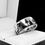 Thumbnail: Mountain Climbing Cyclists Engraved Tungsten Carbide Ring, Promise Ring His Hers, mens ring