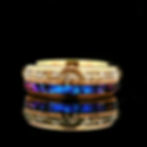 Thumbnail: Nebula stone and German crystal wedding ring with a cosmic-inspired design for men and women.