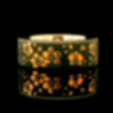 Rose gold tungsten ring with engraved orchid flowers pattern, 8mm women’s wedding band.
