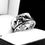 Thumbnail: Mountain Climbing Cyclists Engraved Tungsten Carbide Ring, Promise Ring His Hers, mens ring