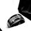 Thumbnail: Hors and wolf facing enach other pattern engraved black tungsten carbide wedding band, mens tungsten ring, mens ring, wedding