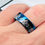 Thumbnail: Ocean Wave and Mountains Range Pattern  Custom Engraved Ring, Mens Ring, Wedding Ring, fashion jewelry, engagement ring, gift
