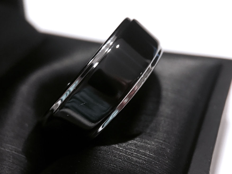 Thumbnail: Black Mens Tungsten Wedding Band, His and Hers Promise Ring, Tungsten Rings, Mens Tungsten Ring, Mens Engagement Ring, Women