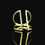 Thumbnail: Gold geometric open ring made of sterling silver with 14k gold plating, minimalist adjustable statement band for modern every