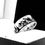 Thumbnail: Mountain Climbing Cyclists Engraved Tungsten Carbide Ring, Promise Ring His Hers, mens ring