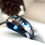 Thumbnail: Bears and Elks in Forest Pattern Engraved Blue Brushed Ring 8mm