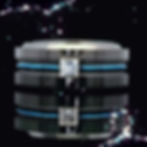 8mm black and blue tungsten carbide men’s wedding band, perfect for weddings and anniversaries