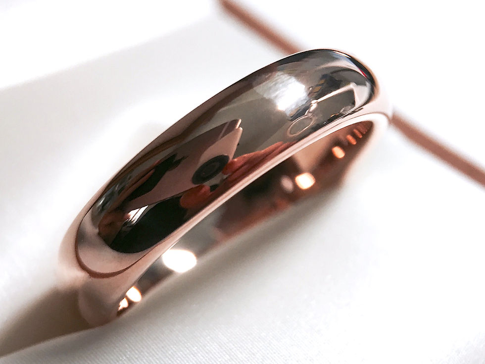 Thumbnail: Rose Gold Wedding Bands, Tungsten Carbide Ring, Mens Ring, Women Ring, Engagement Rings, Promise Rings, his and hers , Bands