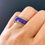 Thumbnail: Purple Agate Inlay Tungsten Carbide Ring – Stunning 6mm & 8mm for Men and Women – Perfect Anniversary Gift for Husband and Wi