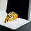 Thumbnail: Bee and Bear Engraved Yellow Gold Tungsten Carbide Ring for Men and Women