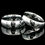 Thumbnail: Set of Two Dome Shape High Polished Silver Tungsten Carbide Wedding Bands – His and Hers Matching Rings, 2mm,4mm,6mm,7mm,8mm