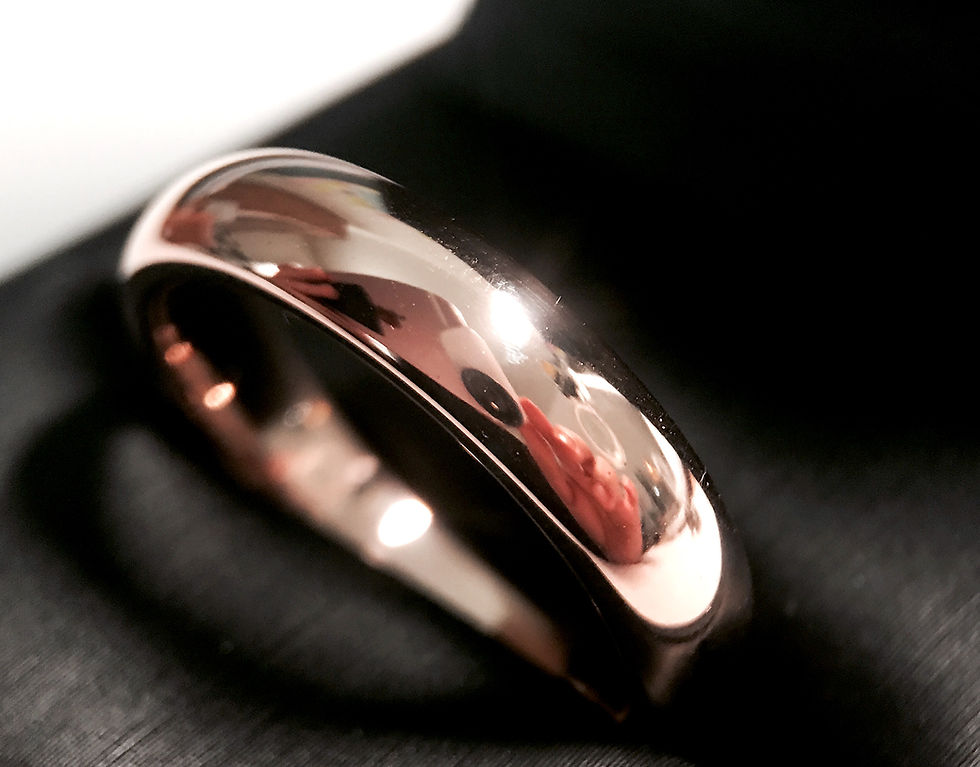 Thumbnail: Rose Gold Wedding Bands, Tungsten Carbide Ring, Mens Ring, Women Ring, Engagement Rings, Promise Rings, his and hers , Bands