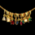 Dainty multicolor charms designed with 12 tiny stones, minimalist gold birthstone charms for necklace or bracelet