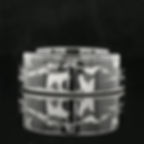 Black tungsten wedding band with engraved wolf and fox mountain forest scene. Nature-inspired ring for men and women.