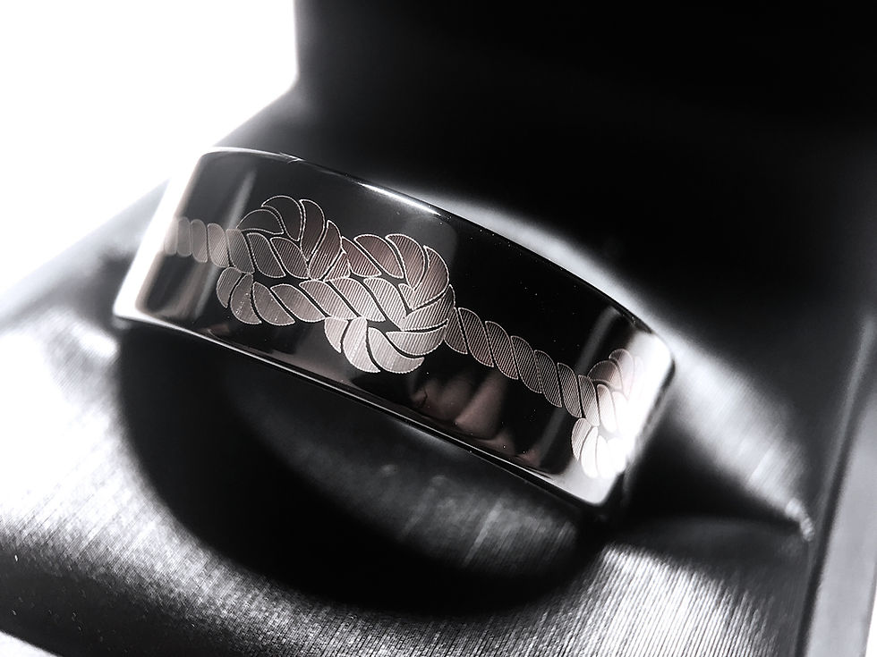 Thumbnail: Rope Ring, Tungsten Carbide Ring, Wedding Band, Anniversary Ring, His Hers