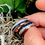 Thumbnail: Blue Agate Meteorite inlay Tungsten Carbide Rose Gold Wedding Band, Mens ring, Engagement Ring, Women Ring, Meteorite Jewelry