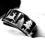 Thumbnail: Black tungsten wedding band engraved with a hunting scene, featuring a hunter, dogs, and elks.