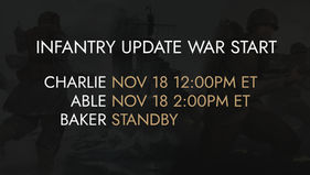 Infantry Update Shard Launch Times