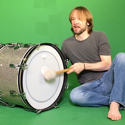 Freddy shooting the bottom end footage for the new single.