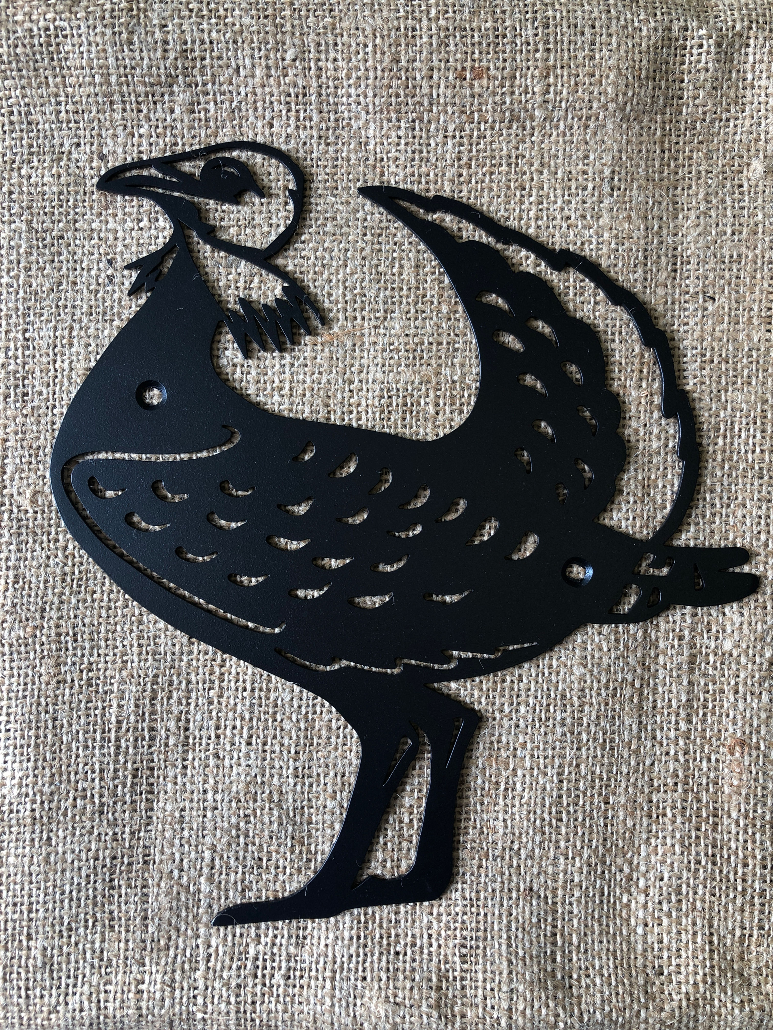 Medium Metal Bustard Wall Art