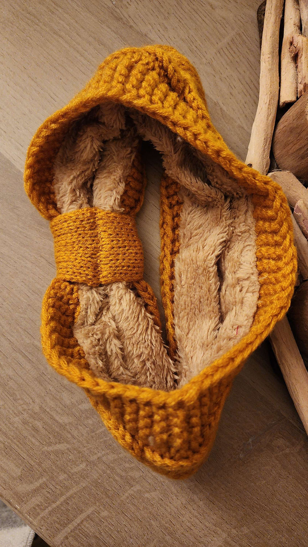 Miniature : Bandeau polaire moutarde 