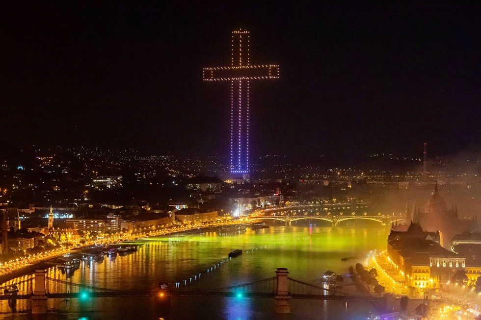 The Cross over Hungary's Parliament