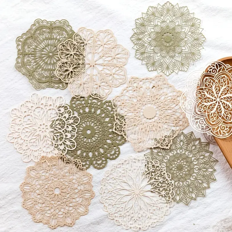 Thumbnail: 10pcs Lace Lovesong Series Vintage Flower Paper Pack