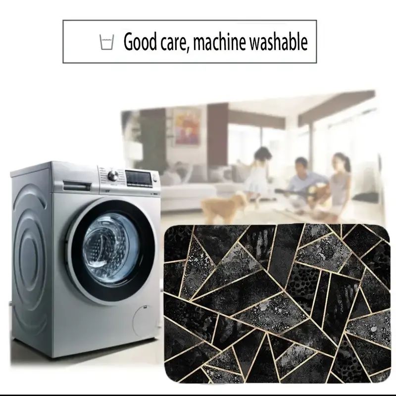 Thumbnail: Stitching Pattern Non-Slip Floor Mat for Entryway