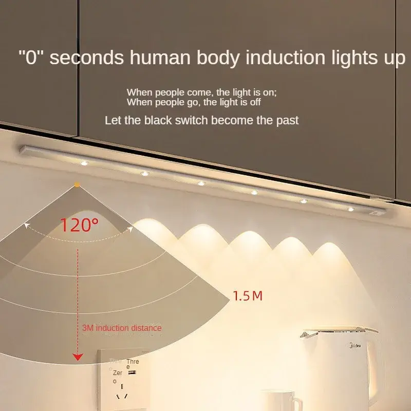 Thumbnail: LED Under Cabinet Night Light with PIR Motion Sensor