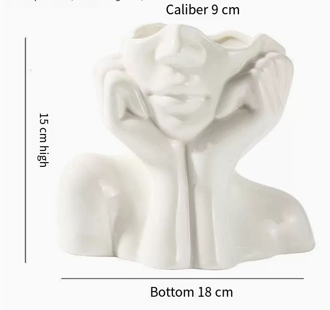 Thumbnail: Nordic Elegance White Ceramic Art Vase