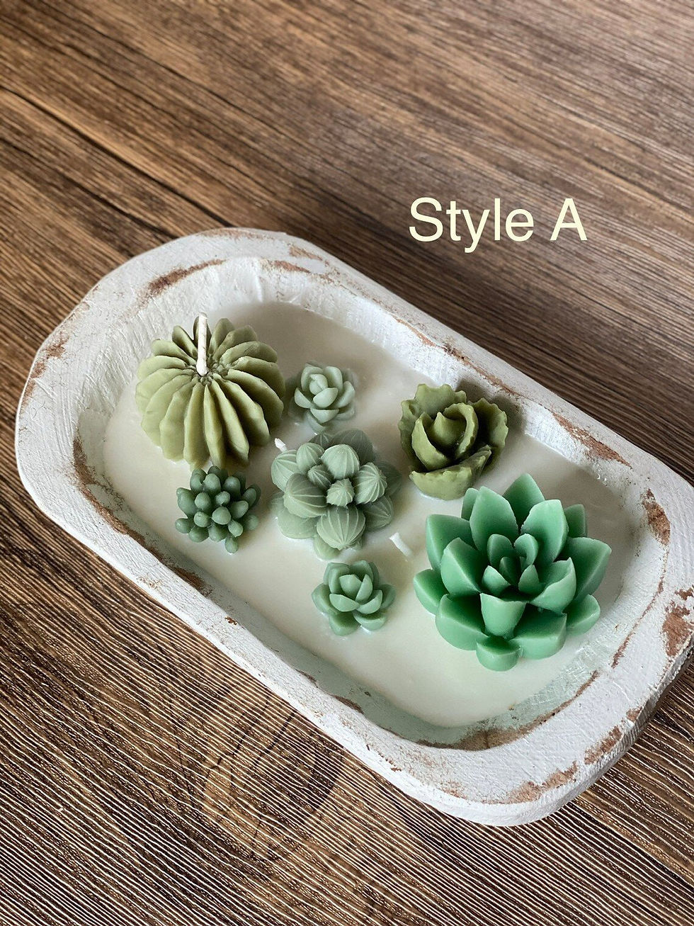 Thumbnail: Arizona Dream Scented Cactus Garden Candle in Wooden Bowl