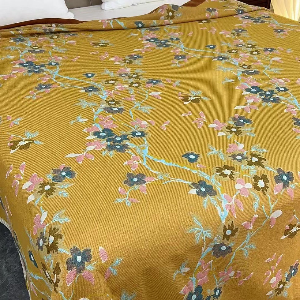 Thumbnail: Multi-functional Cotton Floral Bedspread and Blanket