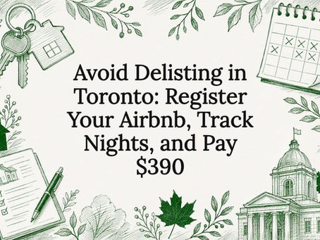 Decorative title card illustration for rental compliance