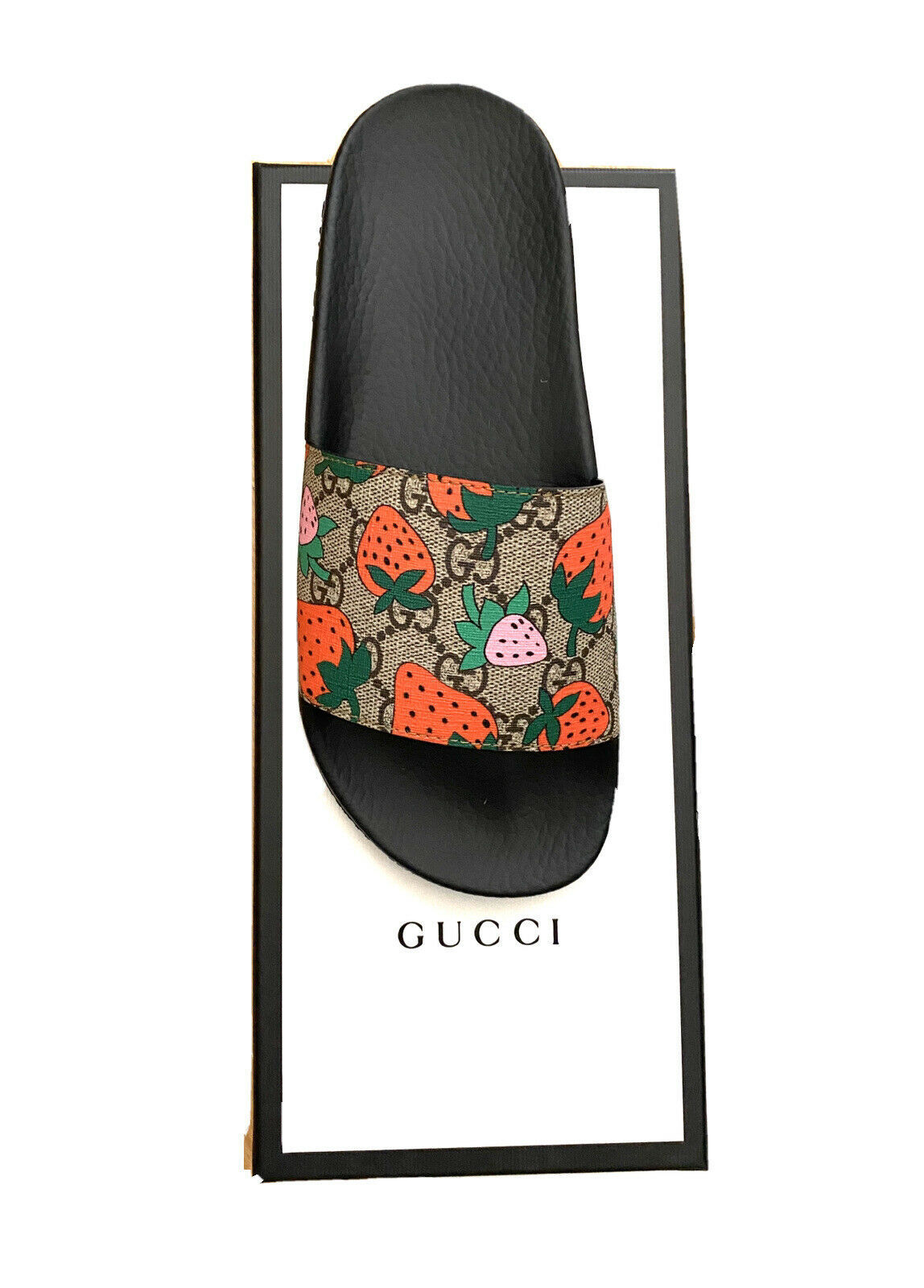 GUCCI STRAWBERRY SLIDES SIZE 37 NEW IN BOX