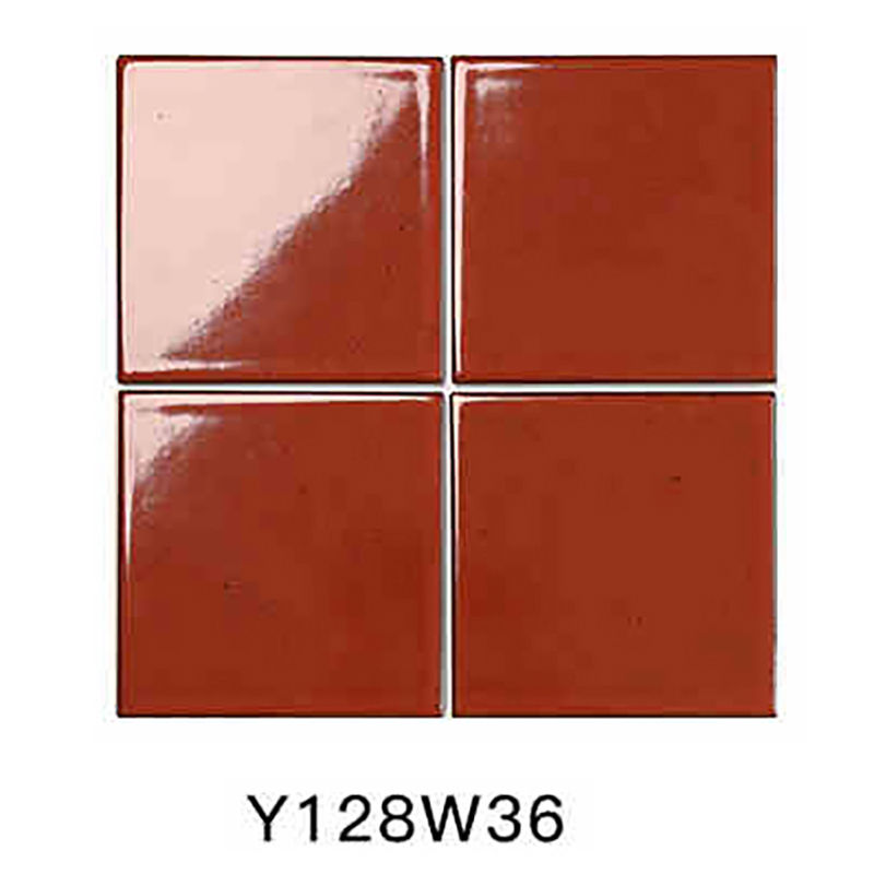 縮圖：Rounded Rectangle Mosaic Tiles 馬賽克瓷磚 Y128W系列 12.8×12.8cm 復古窯變方塊磚系列 多色可選 Porcelai