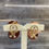Thumbnail: Vintage 14k Yellow Gold Diamond Drop Earrings