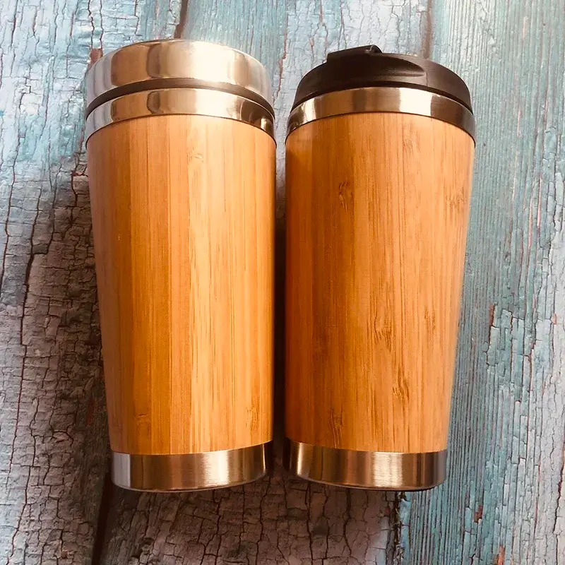 UPORS Natural Bamboo Travel Mug