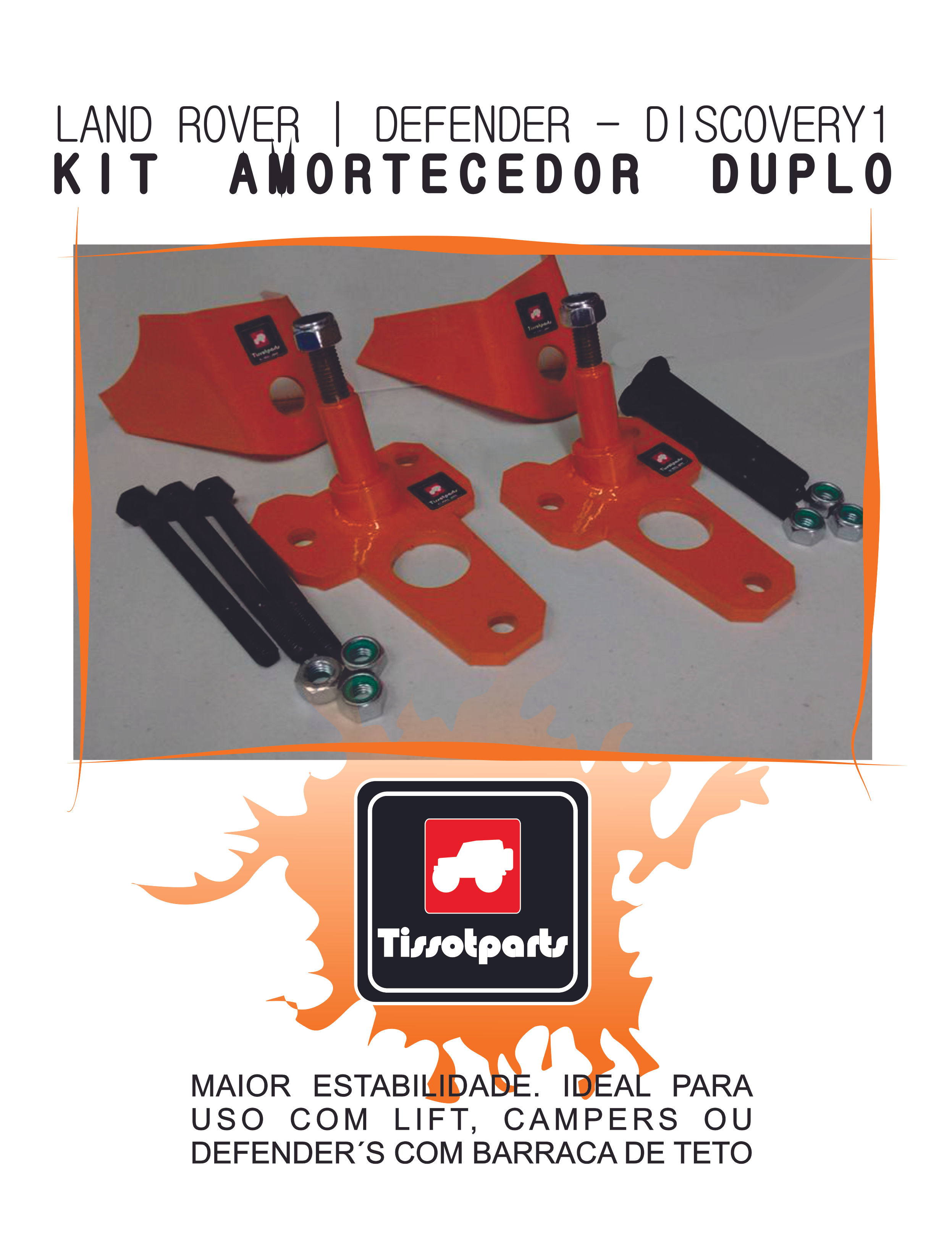 KIT AMORTECEDOR DUPLO TRASEIRA LAND ROVER