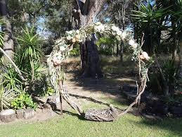 Round stick arbour