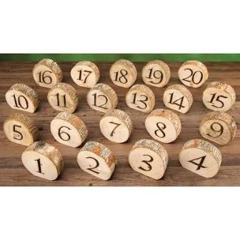 Wood Round Numbers