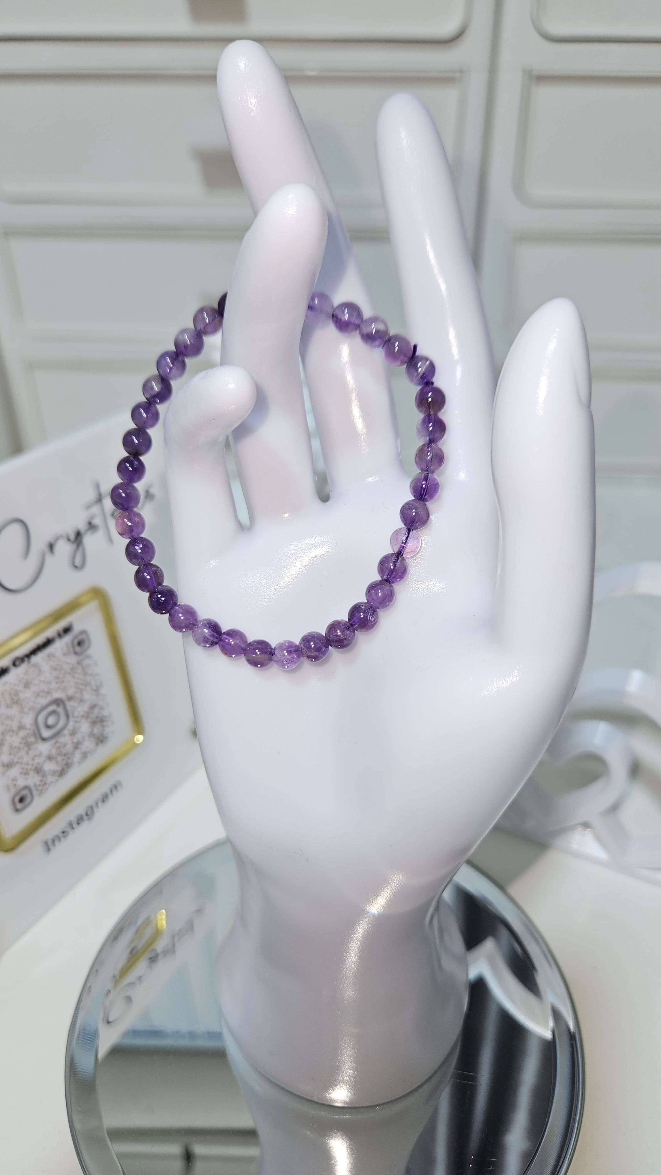 Beautiful High Grade Amethyst Beaded Bracelet