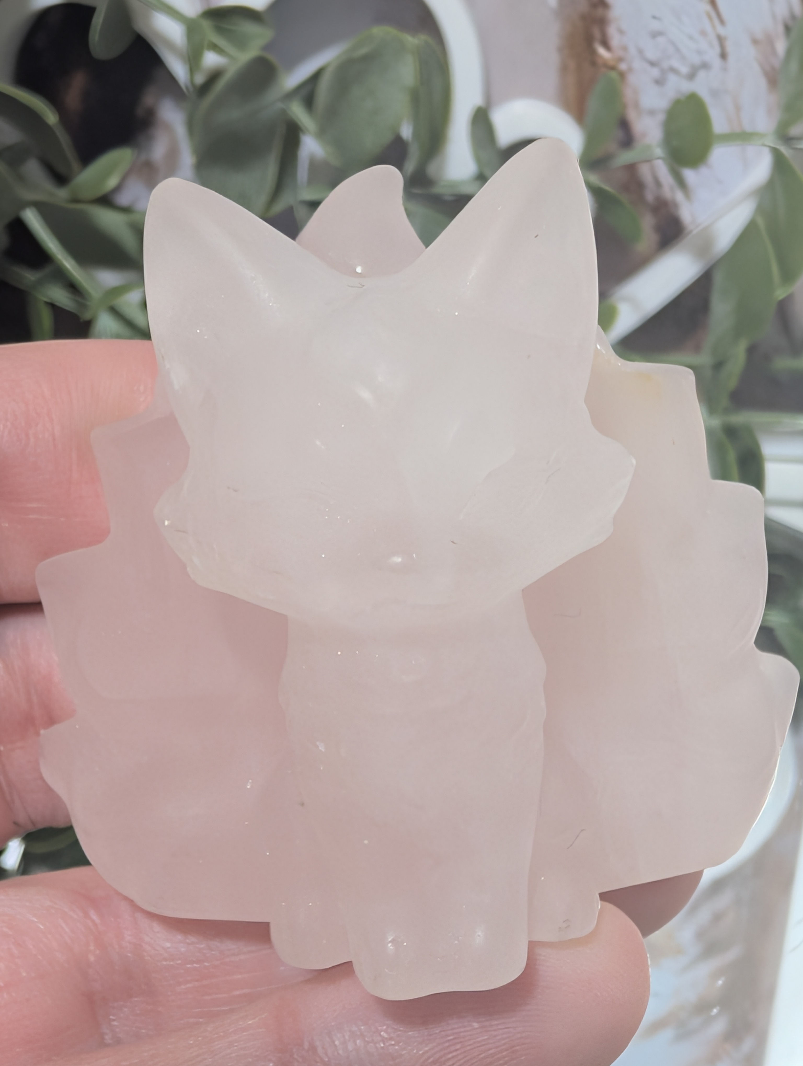 Beautiful Pink Calcite 9 Tailed Fox