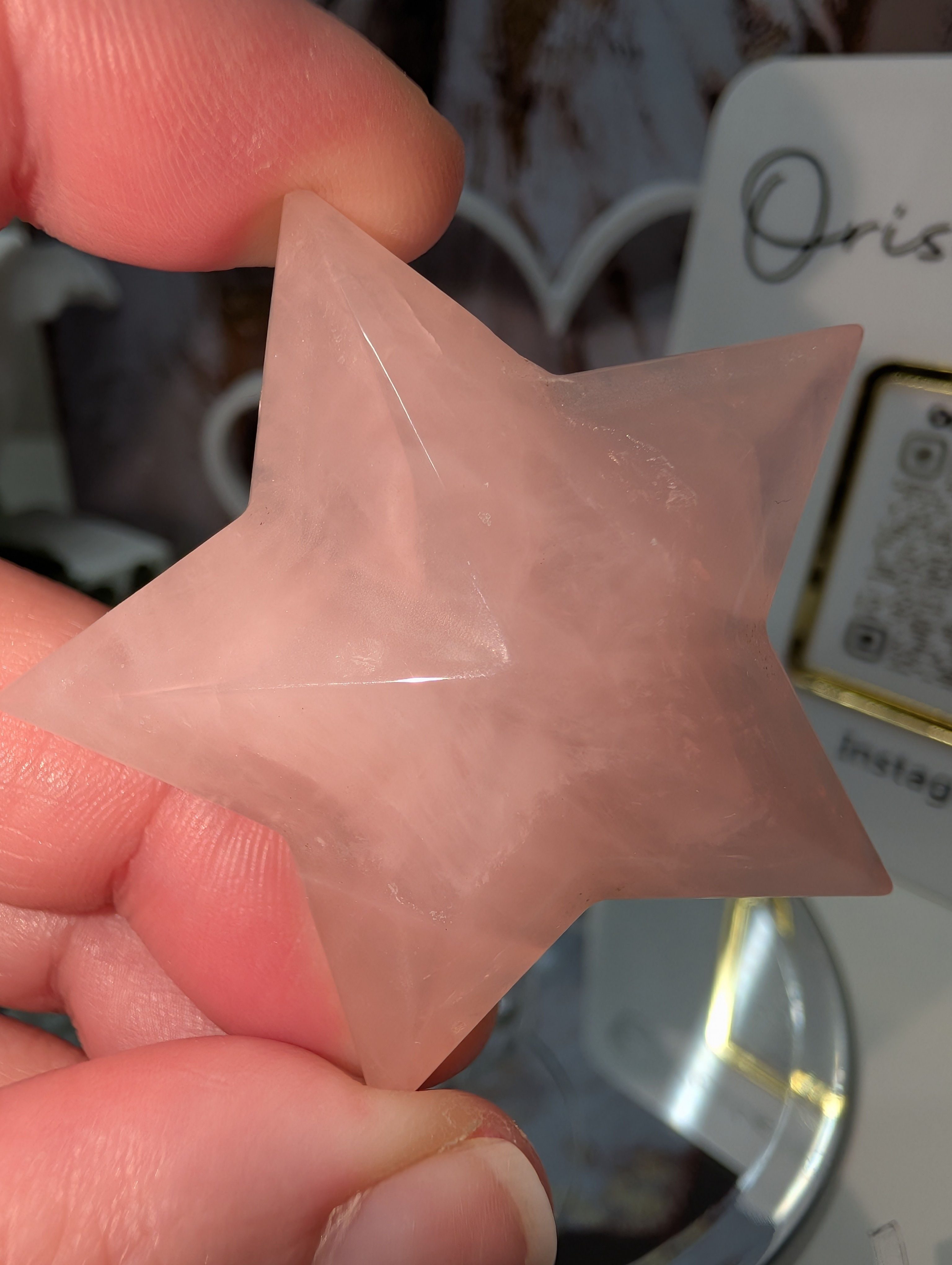 Gorgeous Rose Quartz Star