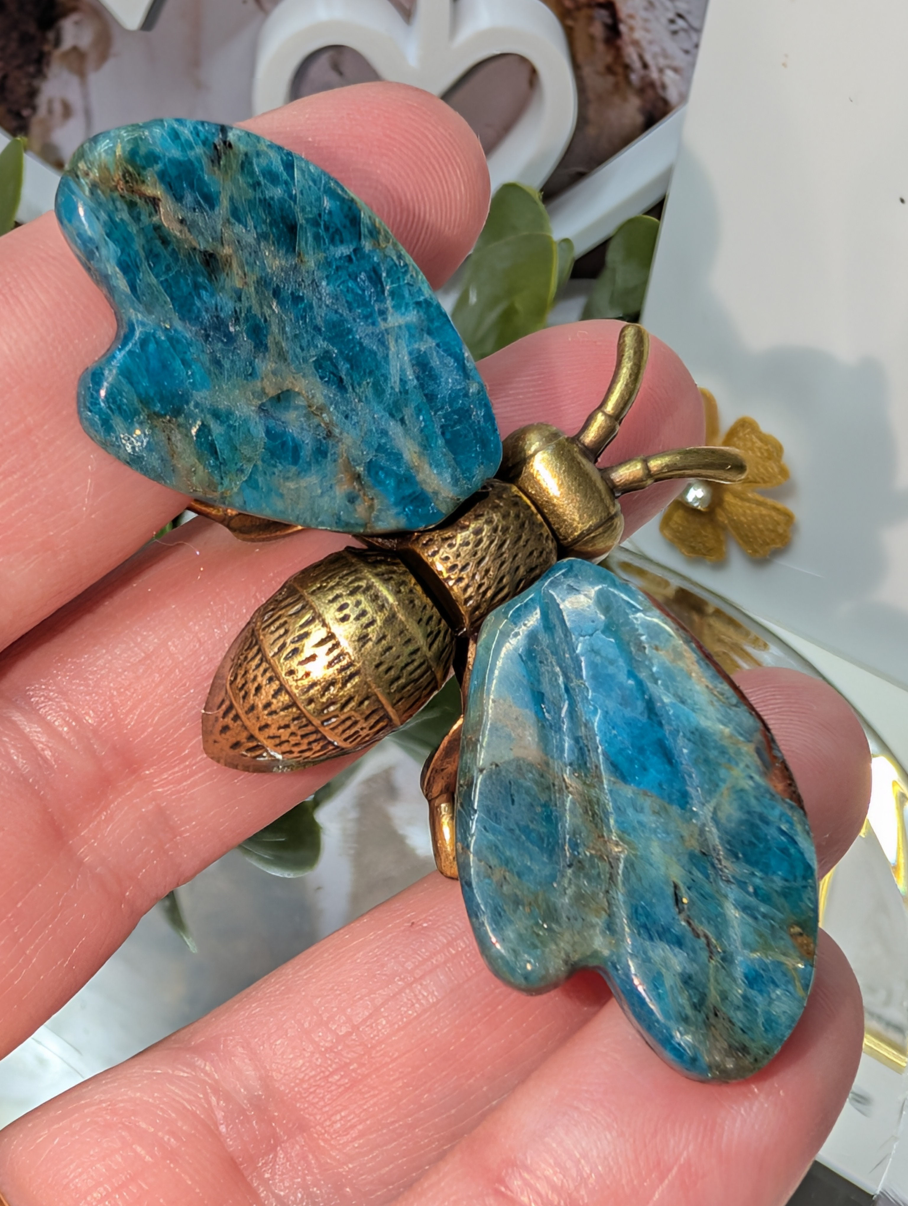Stunning Blue Apatite Manchester Bee