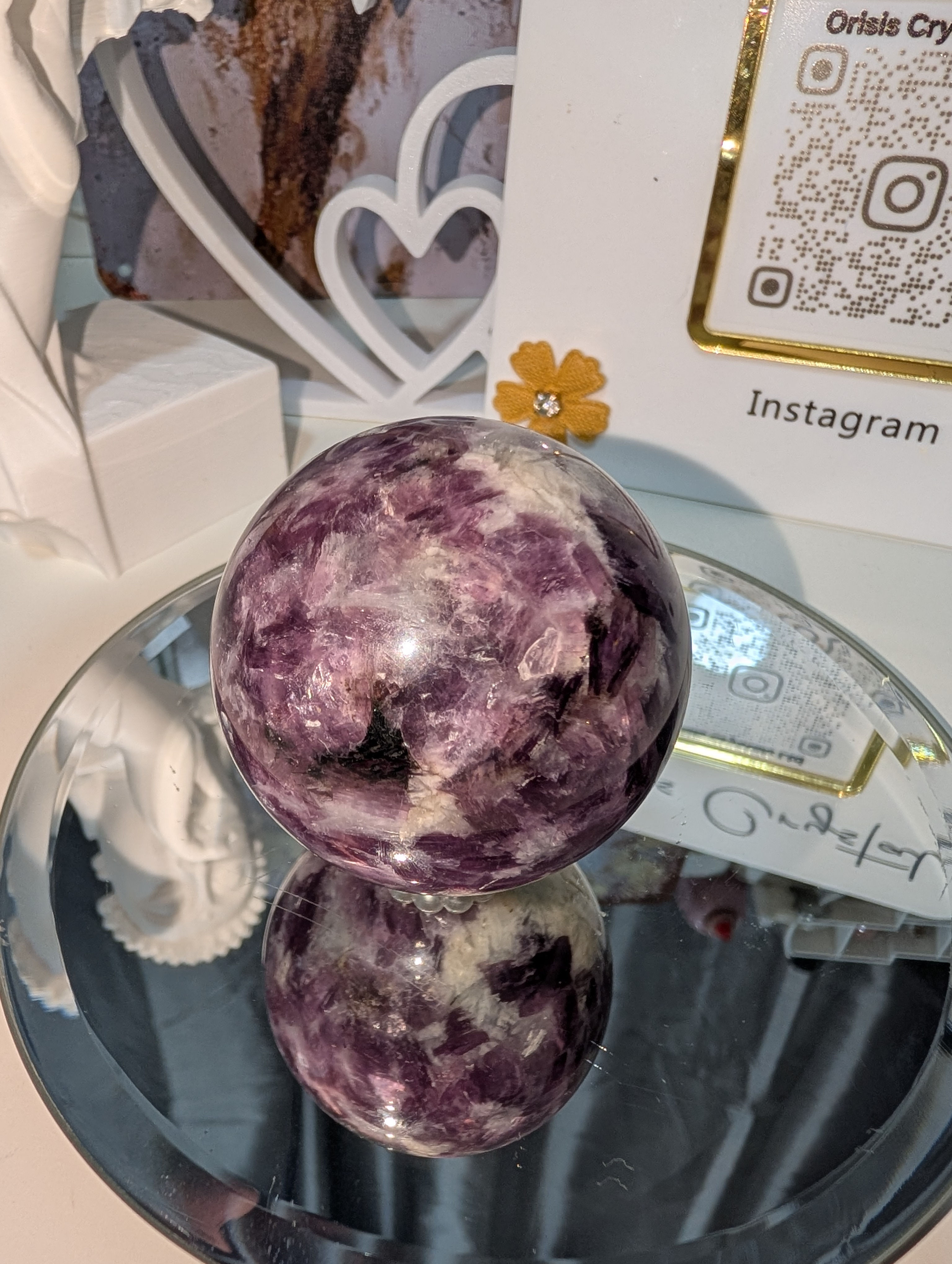 Absolutely Stunning Mica and Aquamarine Sphere