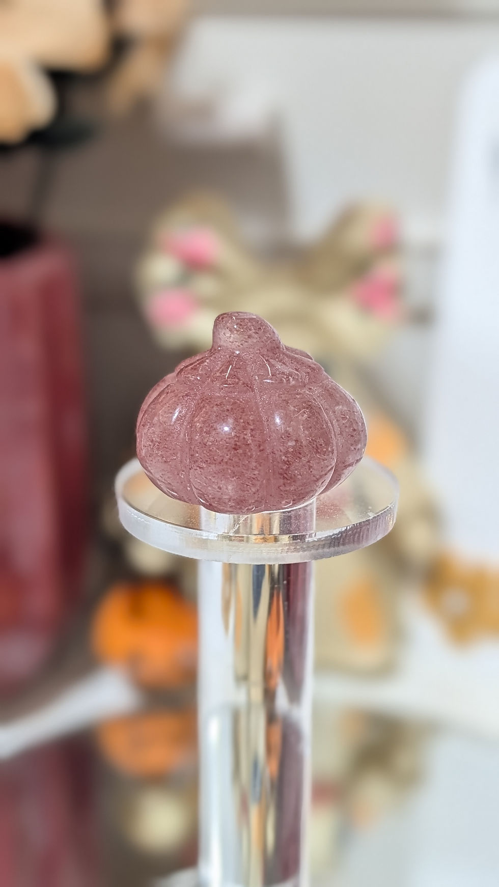 Thumbnail: Beautiful Strawberry Quartz Pumpkin 